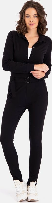 Zwarte Jumpsuit Van Je M'appelle - Dames - Travelstof - Maat 2XL - 1 Maat Beschikbaar