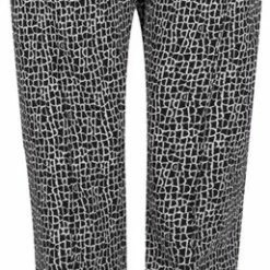 Zoso Broek Vivian Printed Pants 224 Black/offwhite Dames Maat - XL