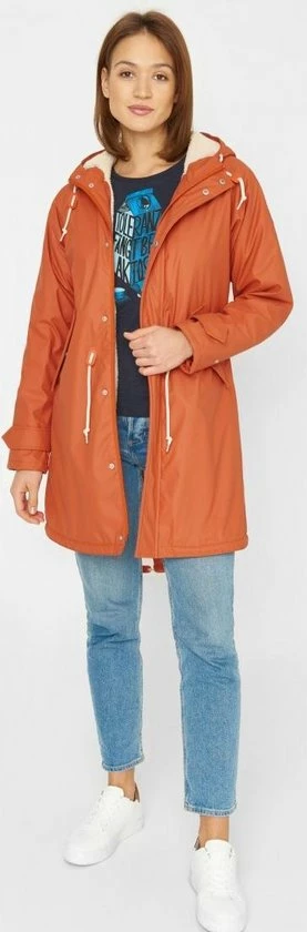 Burnt Ochre Friese Tidaholm Parka Met Teddy Voering Van Derbe XXXL 2 Burnt Ochre Friese Tidaholm Parka Met Teddy Voering Van Derbe XXXL - Afbeelding 2