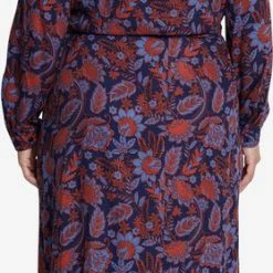 EVIVA - Lange Jurk Met Bloemenprint - Blauw, Roest 7 EVIVA - Lange Jurk Met Bloemenprint - Blauw, Roest -Dameskleding Verkoop 279x840 13
