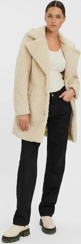 Vero Moda Jas Vmkylie Aw22 Teddy Coat Boos 10268570 Oatmeal Dames Maat - XS 2 Vero Moda Jas Vmkylie Aw22 Teddy Coat Boos 10268570 Oatmeal Dames Maat - XS - Afbeelding 2