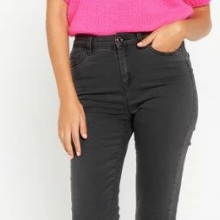 LOLALIZA Slim Fit Jeans - Donker Grijs - Maat 38 -Dameskleding Verkoop 287x840