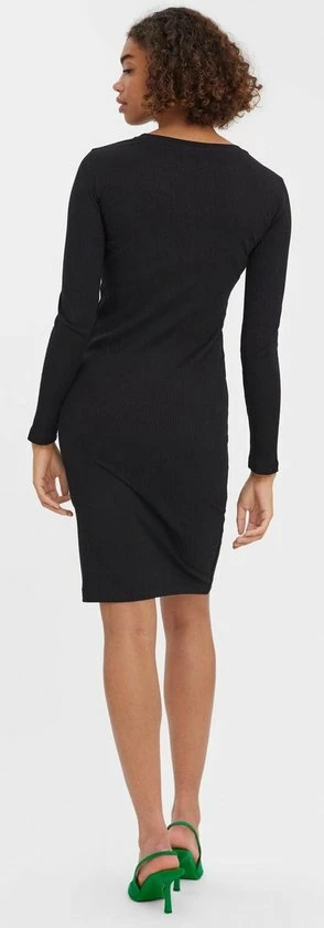 Vero Moda Jurk Vmlavender Ls Dress Noos 10270478 Black Dames Maat - S 4 Vero Moda Jurk Vmlavender Ls Dress Noos 10270478 Black Dames Maat - S - Afbeelding 4
