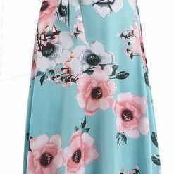 Merkloos Dames Lange Jurk - Maxi Jurk - Korte Mouw - Groen - Maat 2XL -Dameskleding Verkoop 298x840