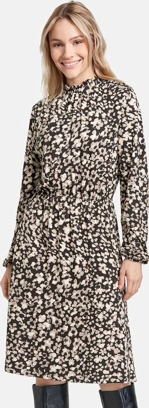 TAIFUN Dames Midi-jurk Met Bloemendessin Oak Gemustert-44 1 TAIFUN Dames Midi-jurk Met Bloemendessin Oak Gemustert-44