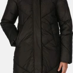 De Regatta Longley Extra Lange Jas - Dames - Waterafstotend - Geïsoleerd - Zwart