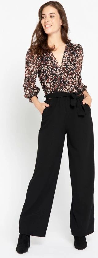 LOLALIZA Jumpsuit Met Luipaardprint - Zwart - Maat 48 3 LOLALIZA Jumpsuit Met Luipaardprint - Zwart - Maat 48 - Afbeelding 3