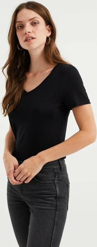 WE Fashion Dames T-shirt Van Lyocell - Maat XL 16 WE Fashion Dames T-shirt Van Lyocell - Maat XL - Afbeelding 16