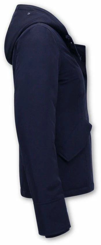 Gentile Bellini Korte Jas Dames Met Capuchon - Blauw 4 Gentile Bellini Korte Jas Dames Met Capuchon - Blauw - Afbeelding 4