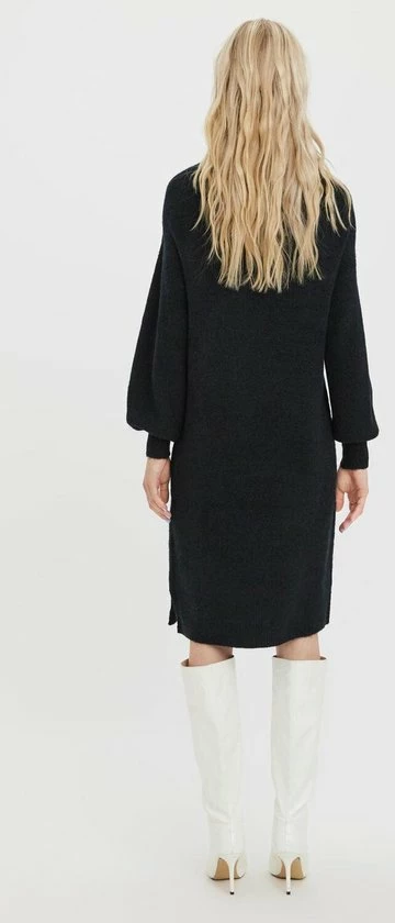 VERO MODA VMFILENE LS ROLLNECK DRESS Dames Jurk - Maat L 4 VERO MODA VMFILENE LS ROLLNECK DRESS Dames Jurk - Maat L - Afbeelding 4