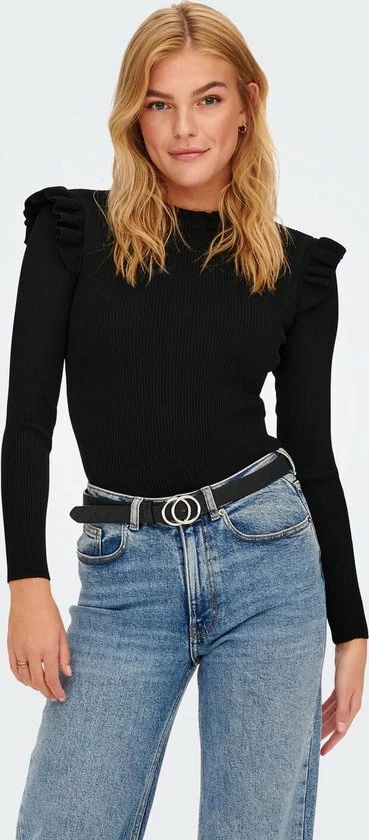 ONLY ONLSIA SALLY RUFFLE LS PULLOVER KNT NOOS Dames Trui - Maat XL 3 ONLY ONLSIA SALLY RUFFLE LS PULLOVER KNT NOOS Dames Trui - Maat XL - Afbeelding 3