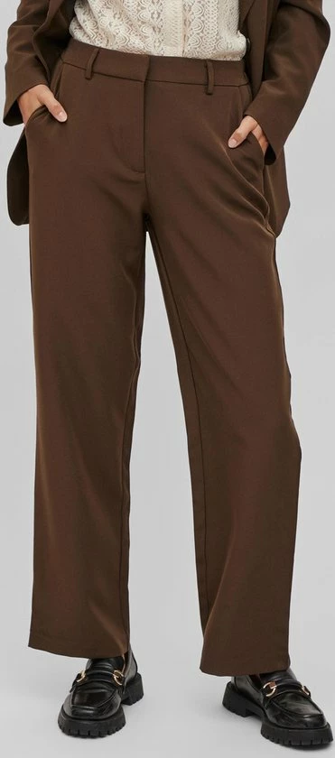 VILA VIKAMMAS HW TAILORED PANT Dames Broek Demitasse - Maat 40 8 VILA VIKAMMAS HW TAILORED PANT Dames Broek Demitasse - Maat 40 - Afbeelding 8