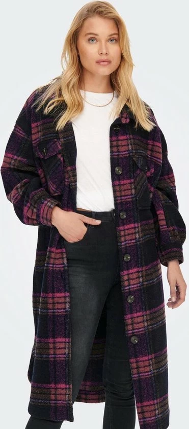 Only Jas Onlandrea X-long Shacket Cc Otw 15230329 Very Berry Dames Maat - M 2 Only Jas Onlandrea X-long Shacket Cc Otw 15230329 Very Berry Dames Maat - M - Afbeelding 2