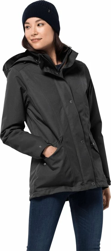 Jack Wolfskin Park Avenue Outdoorjas Dames - Black - Maat M 8 Jack Wolfskin Park Avenue Outdoorjas Dames - Black - Maat M - Afbeelding 8