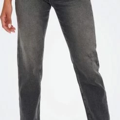 Only Jeans Onlemily Stretch Hw St Ank Cro614 N 15259634 Dark Grey Denim Dames Maat - W31 X L32
