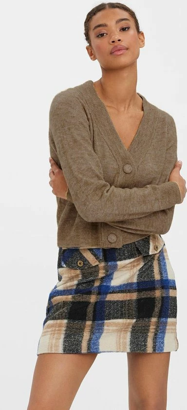 Vero Moda Vest Vmvigga Ls V-neck Cardigan Ga 10271501 Tigers Eye/w Melange Dames Maat - M 3 Vero Moda Vest Vmvigga Ls V-neck Cardigan Ga 10271501 Tigers Eye/w Melange Dames Maat - M - Afbeelding 3