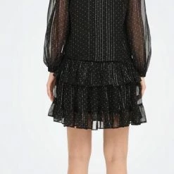 Jacqueline De Yong Blouse Jdycody L/s Bow Top Wvn 15275002 Black/tapiocat D Dames Maat - XS -Dameskleding Verkoop 385x840 2