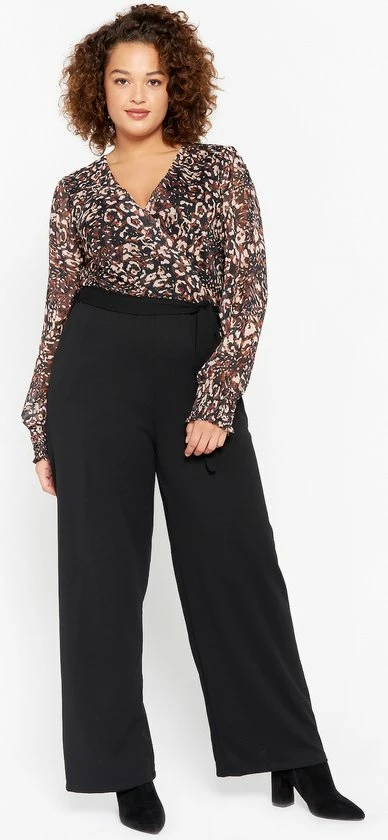 LOLALIZA Jumpsuit Met Luipaardprint - Zwart - Maat 48 5 LOLALIZA Jumpsuit Met Luipaardprint - Zwart - Maat 48 - Afbeelding 5