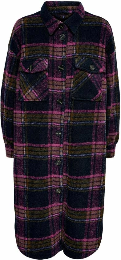 Only Jas Onlandrea X-long Shacket Cc Otw 15230329 Very Berry Dames Maat - M 3 Only Jas Onlandrea X-long Shacket Cc Otw 15230329 Very Berry Dames Maat - M - Afbeelding 3