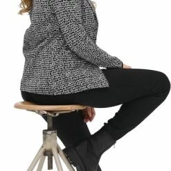 Zoso Blazer Tessa Printed Blazer 224 Black/offwhite Dames Maat - 3XL