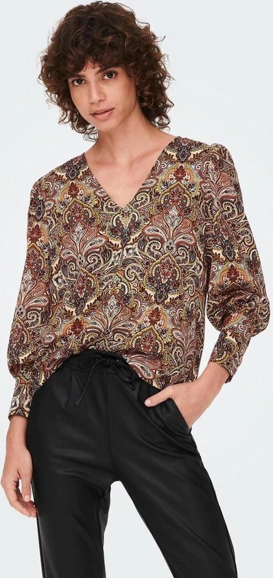Jacqueline De Yong Blouse Jdymaxine L/s Top Wvn 15270304 Brown Patina/cordovan Dames Maat - XL 1 Jacqueline De Yong Blouse Jdymaxine L/s Top Wvn 15270304 Brown Patina/cordovan Dames Maat - XL