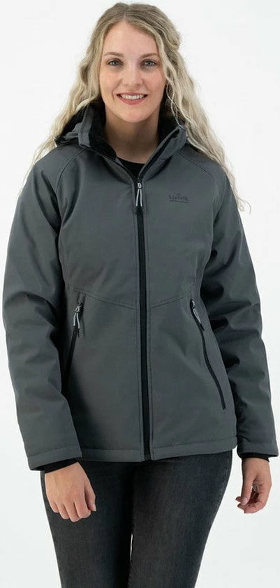 Kjelvik Dames Softshell Jas - Winter Softshell Jas Dames - Cato - Antraciet - Maat 48 4 Kjelvik Dames Softshell Jas - Winter Softshell Jas Dames - Cato - Antraciet - Maat 48 - Afbeelding 4