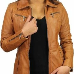 Versano Chicago Lange Leren Dames Jas XS - Cognac 13 Versano Chicago Lange Leren Dames Jas XS - Cognac -Dameskleding Verkoop 403x840 4
