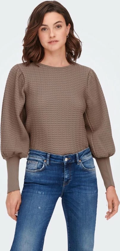 ONLY ONLGINNIE L/S PUFF PULLOVER KNT Dames Trui - Maat M 3 ONLY ONLGINNIE L/S PUFF PULLOVER KNT Dames Trui - Maat M - Afbeelding 3