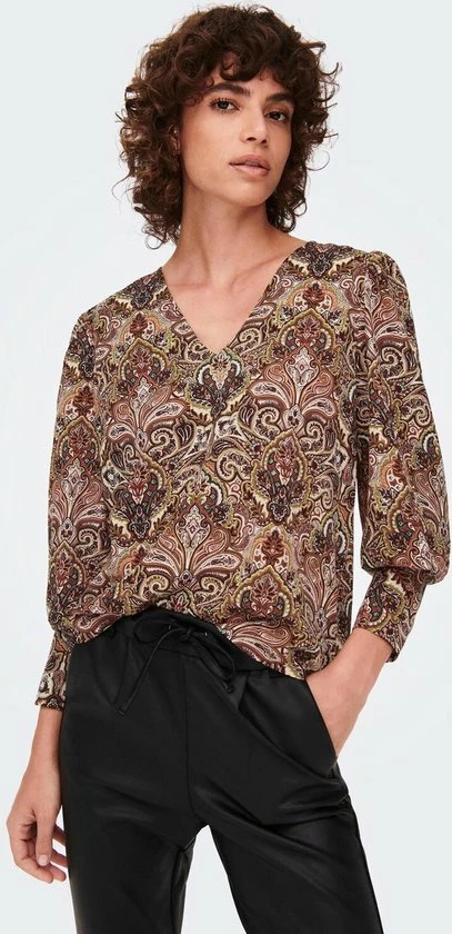 Jacqueline De Yong Blouse Jdymaxine L/s Top Wvn 15270304 Brown Patina/cordovan Dames Maat - XL 3 Jacqueline De Yong Blouse Jdymaxine L/s Top Wvn 15270304 Brown Patina/cordovan Dames Maat - XL - Afbeelding 3