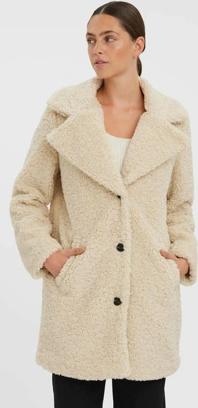 Vero Moda Jas Vmkylie Aw22 Teddy Coat Boos 10268570 Oatmeal Dames Maat - XS 5 Vero Moda Jas Vmkylie Aw22 Teddy Coat Boos 10268570 Oatmeal Dames Maat - XS - Afbeelding 5