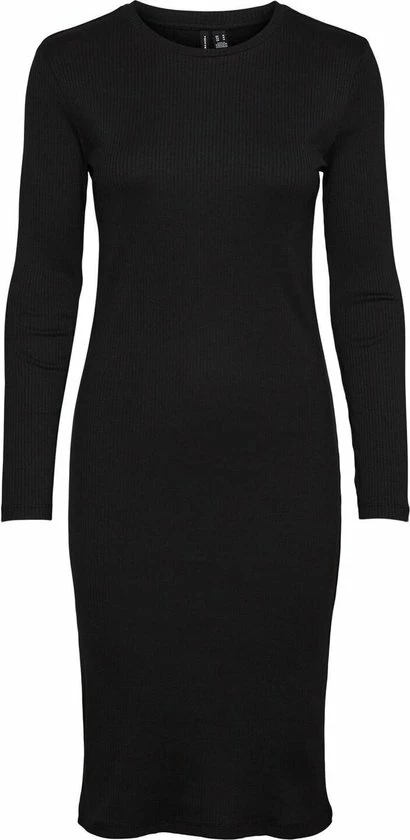Vero Moda Jurk Vmlavender Ls Dress Noos 10270478 Black Dames Maat - S 2 Vero Moda Jurk Vmlavender Ls Dress Noos 10270478 Black Dames Maat - S - Afbeelding 2