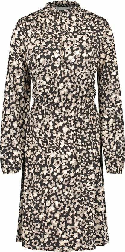 TAIFUN Dames Midi-jurk Met Bloemendessin Oak Gemustert-44 2 TAIFUN Dames Midi-jurk Met Bloemendessin Oak Gemustert-44 - Afbeelding 2