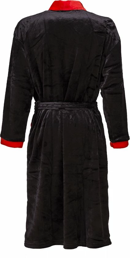 Feyenoord Badjas Logo - Zwart, Rood - Volwassenen - S/M - Katoen - Unisex - Cadeau 4 Feyenoord Badjas Logo - Zwart, Rood - Volwassenen - S/M - Katoen - Unisex - Cadeau - Afbeelding 4