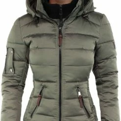 Versano Shamila New Generation Korte Dames Winterjas XS - Groen
