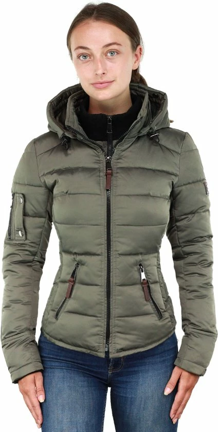 Versano Shamila New Generation Korte Dames Winterjas XS - Groen 1 Versano Shamila New Generation Korte Dames Winterjas XS - Groen