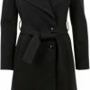 Liu Jo LIUJO Double-breasted Jas / Mantel Met Riem-koord Zwart Maat : IT 46 (L)
