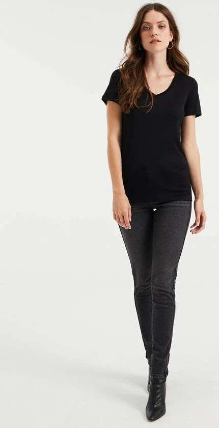 WE Fashion Dames T-shirt Van Lyocell - Maat XL 17 WE Fashion Dames T-shirt Van Lyocell - Maat XL - Afbeelding 17