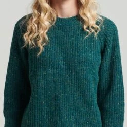 Superdry Tweed Rib Crew Trui Vrouwen - Maat 42-44 -Dameskleding Verkoop 435x840 5