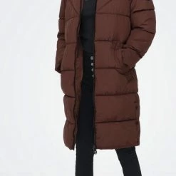 Only Jas Onlamanda Long Puffer Coat Cc Otw 15233425 Chestnut Dames Maat - M -Dameskleding Verkoop 439x840
