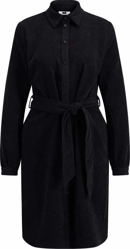 WE Fashion Dames Corduroy Overhemdjurk Met Strikceintuur 1 WE Fashion Dames Corduroy Overhemdjurk Met Strikceintuur