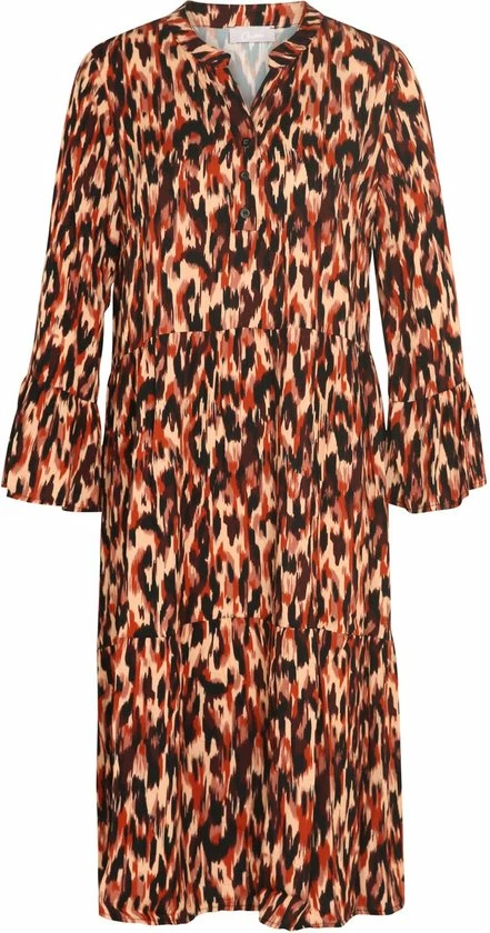 Cassis Korte Jurk In Viscose Met Dierenhuidmotief 9 Cassis Korte Jurk In Viscose Met Dierenhuidmotief - Afbeelding 9