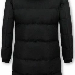 Matogla Extra Lange Winterjas Dames Met Kunst Bontkraag - Zwart -Dameskleding Verkoop 445x840 3