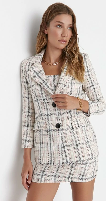 Trendyol Vrouwen Standaard Basis Blazer 2 Trendyol Vrouwen Standaard Basis Blazer - Afbeelding 2