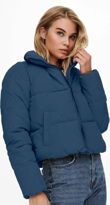 Only Jas Onldolly Short Puffer Jacket Otw No 15205371 Dark Denim Dames Maat - L 4 Only Jas Onldolly Short Puffer Jacket Otw No 15205371 Dark Denim Dames Maat - L - Afbeelding 4