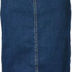 Merkloos Damesrok Denim Achtersluiting Lang Marine Denim | Maat 38