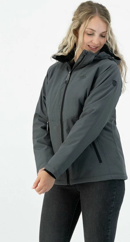 Kjelvik Dames Softshell Jas - Winter Softshell Jas Dames - Cato - Antraciet - Maat 48 3 Kjelvik Dames Softshell Jas - Winter Softshell Jas Dames - Cato - Antraciet - Maat 48 - Afbeelding 3