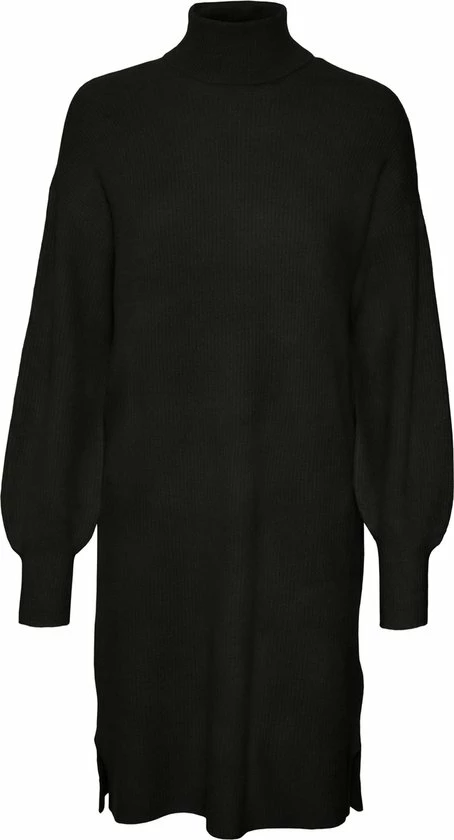 VERO MODA VMFILENE LS ROLLNECK DRESS Dames Jurk - Maat L 1 VERO MODA VMFILENE LS ROLLNECK DRESS Dames Jurk - Maat L