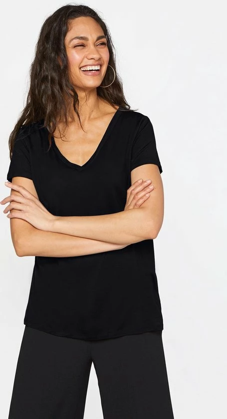 WE Fashion Dames T-shirt Van Lyocell - Maat XL 2 WE Fashion Dames T-shirt Van Lyocell - Maat XL - Afbeelding 2