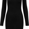 Urban Classics Korte Jurk -XS- Rib Zwart