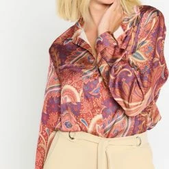 LOLALIZA Satijnen Hemd Met Paisleyprint - Oranje - Maat 38 9 LOLALIZA Satijnen Hemd Met Paisleyprint - Oranje - Maat 38 -Dameskleding Verkoop 457x840